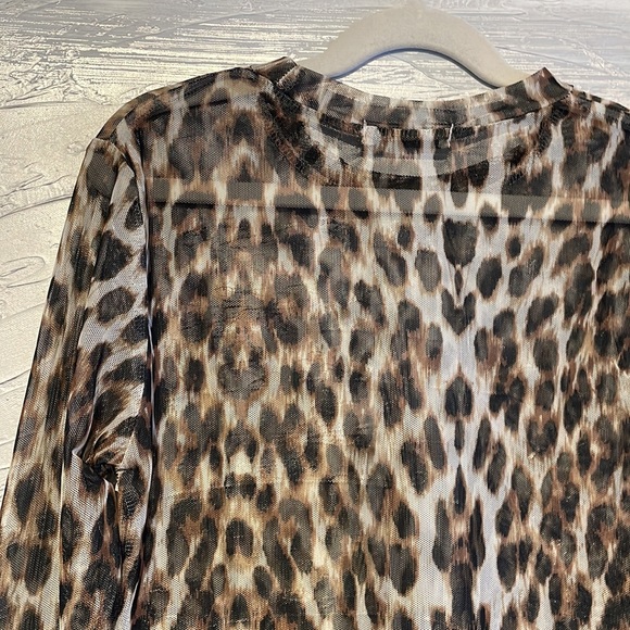 COTTON ON Sheer Crop Top Size S Animal Print - Picture 8 of 12